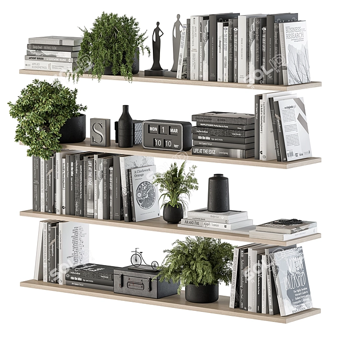 Elegant Shelf Decor Set - Set 11 3D model image 1