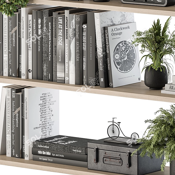 Elegant Shelf Decor Set - Set 11 3D model image 5