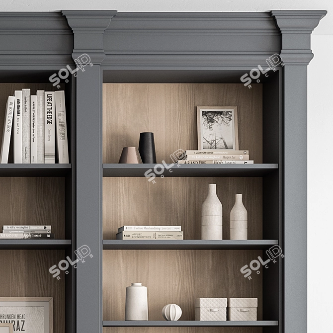 Elegant Executive Desk Set 3D model image 4