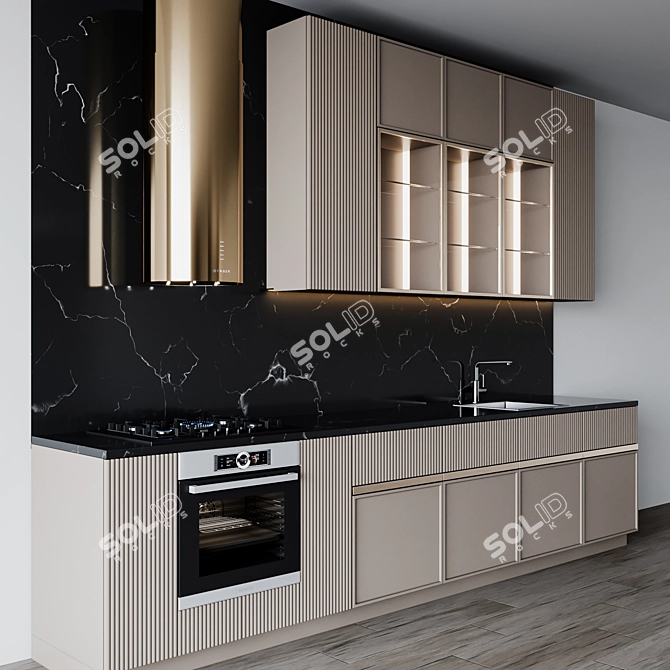 Modern Kitchen Transformable 3D model image 3