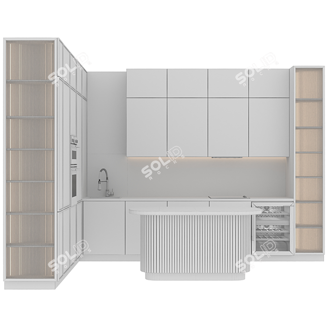 Versatile Italian Kitchen Design 3D model image 7