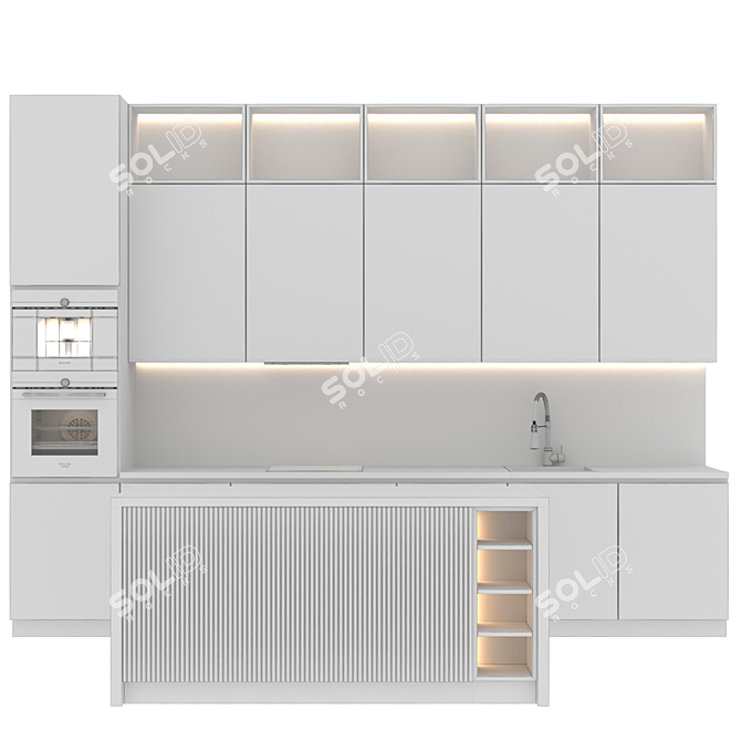 Modern Kitchen: Customizable Design 3D model image 6