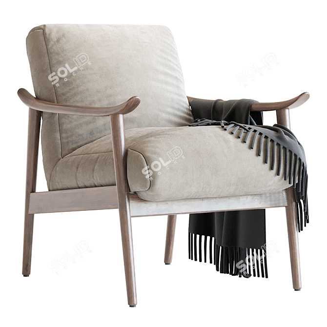 Mid-Century 2013 Armchair 3D model image 1