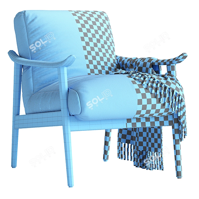 Mid-Century 2013 Armchair 3D model image 7