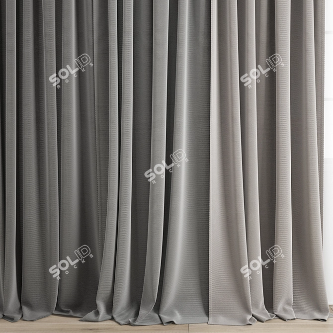 Premium Polygonal Curtain Model 3D model image 2