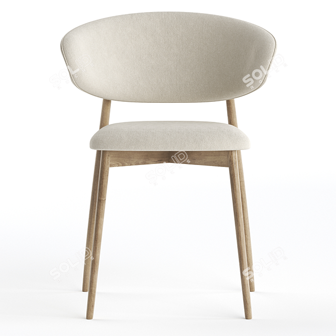 Modern Wood Chair: Oleandro by Calligaris 3D model image 2