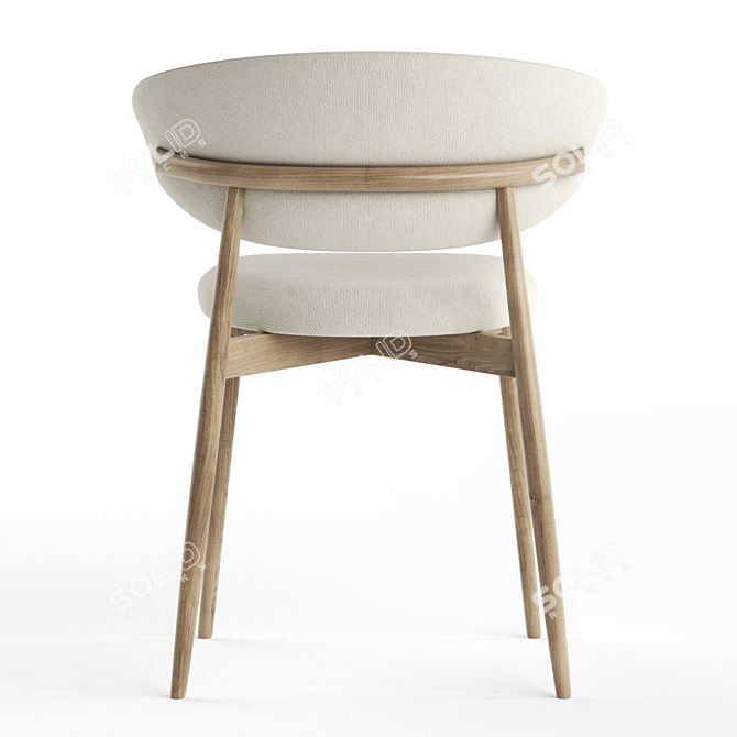 Modern Wood Chair: Oleandro by Calligaris 3D model image 3