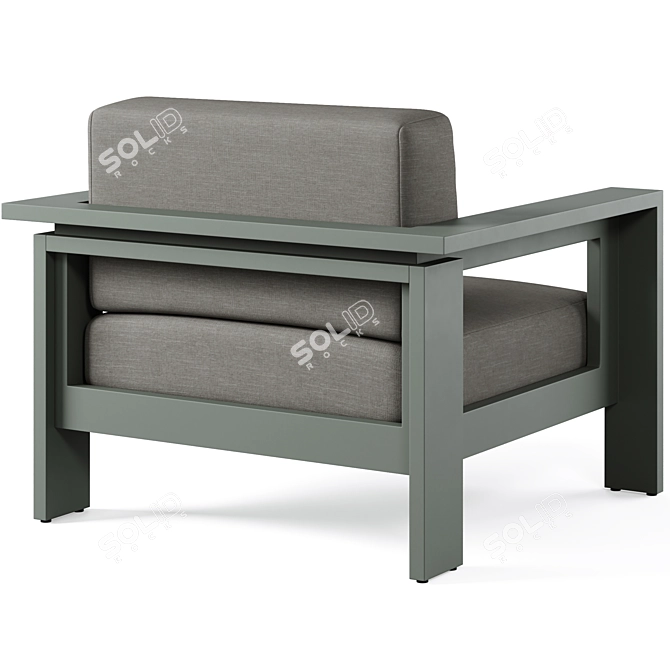 Metal Outdoor Lounge Chair Set | Walker Collection 3D model image 3