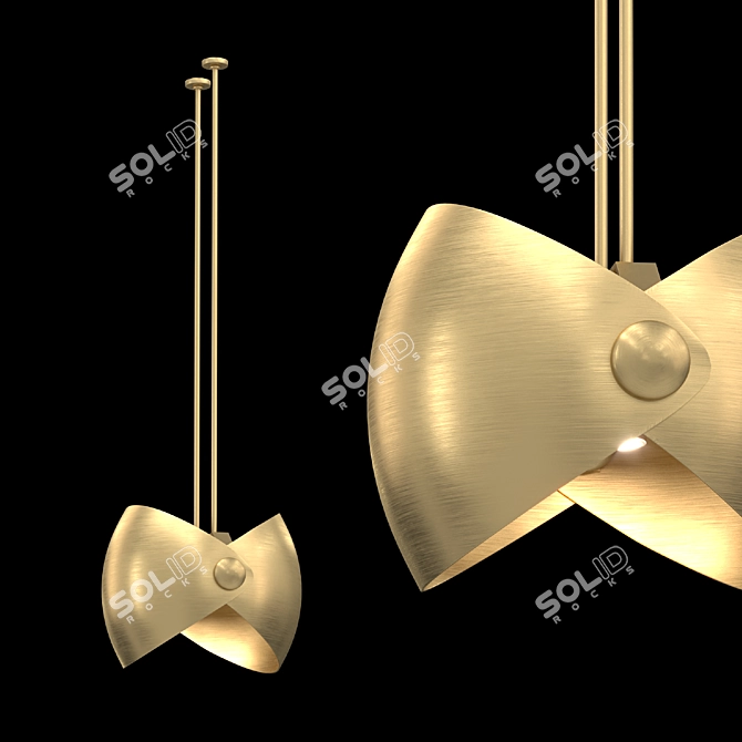 Zeta Designer Chandelier 3D model image 1