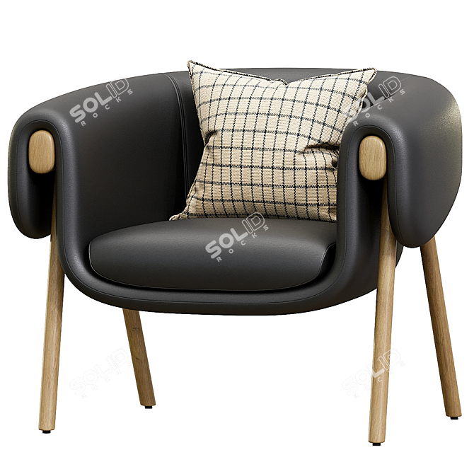 Elegant Monica Armchair 3D model image 1