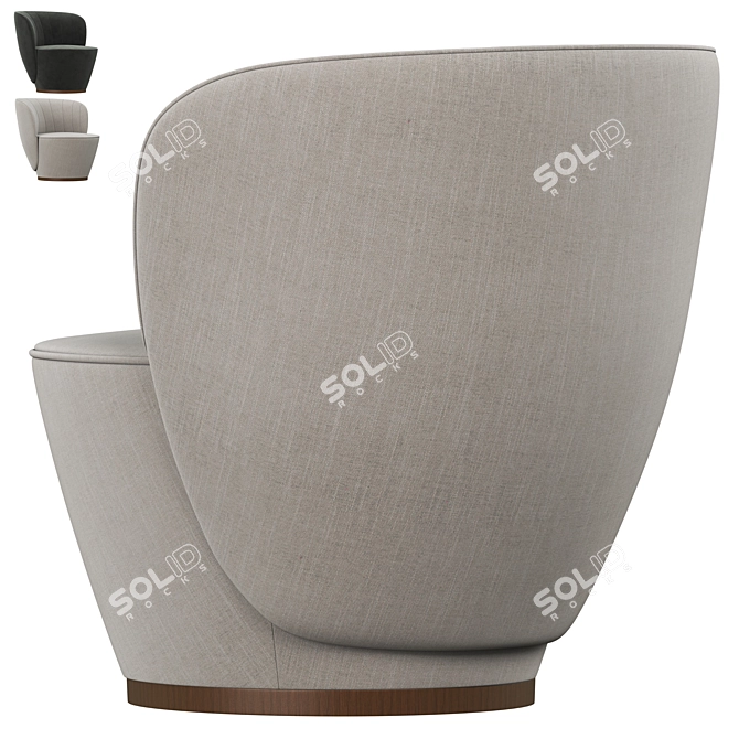 Elegant Pearl Armchair: Luxurious and Comfortable 3D model image 5