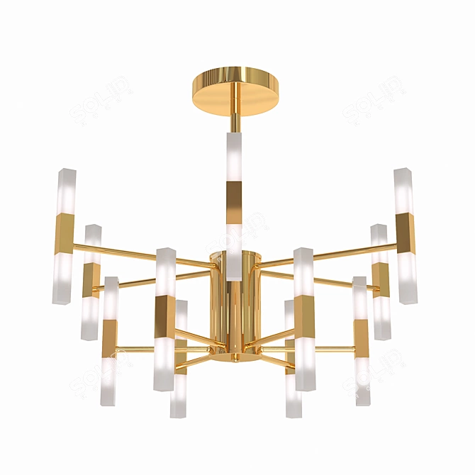 Elegant Ramona Pendant Chandelier 3D model image 1