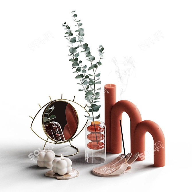 Modern Home Decor Set 3D model image 1