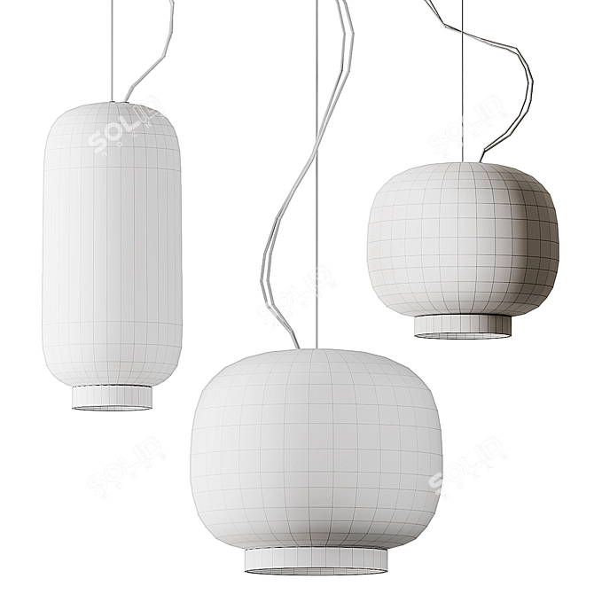 Foscarini Chouchin Reverse 3 Pendant: Stylish Ceiling Lighting 3D model image 5