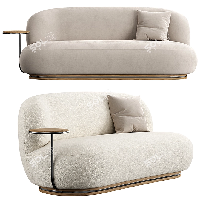 Pierre L Sofa | 200x87x76 cm 3D model image 1