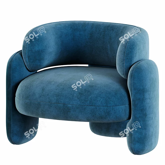 Embrace Armchair: Luxurious Comfort & Stylish Design 3D model image 1