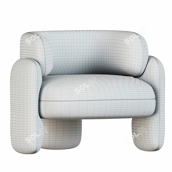 Embrace Armchair: Luxurious Comfort & Stylish Design 3D model image 4