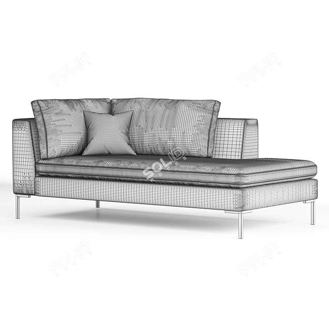 Modern Gray Daybed: Kona 3D model image 6