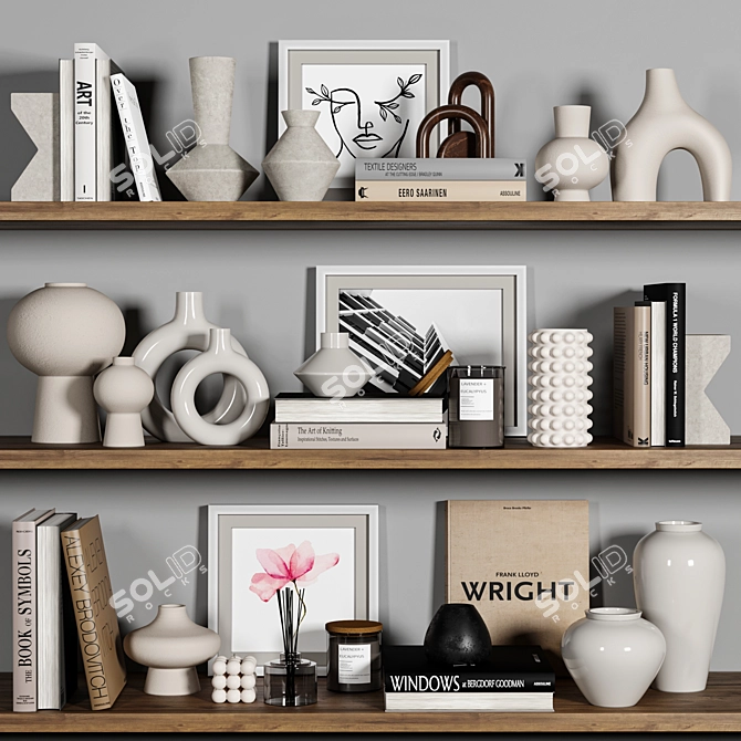 Elegant H&M Decor Set 3D model image 1