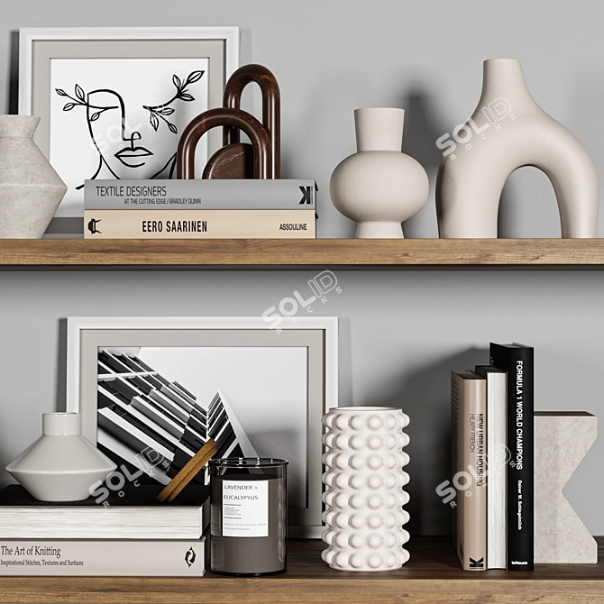 Elegant H&M Decor Set 3D model image 2