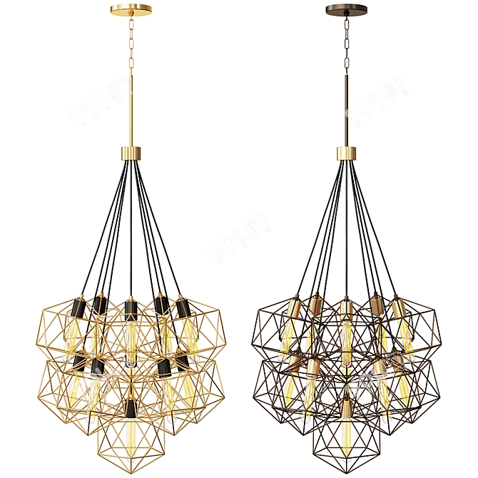 Elegant Astrid Multi Pendant 3D model image 1