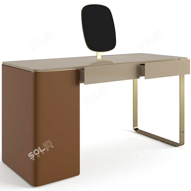 Elegance Redefined: Fendi Casa Icon Desk 3D model image 7