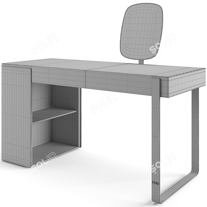 Elegance Redefined: Fendi Casa Icon Desk 3D model image 4