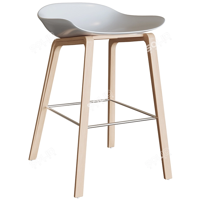 Wooddi Group Hi-Light Barstool 3D model image 1