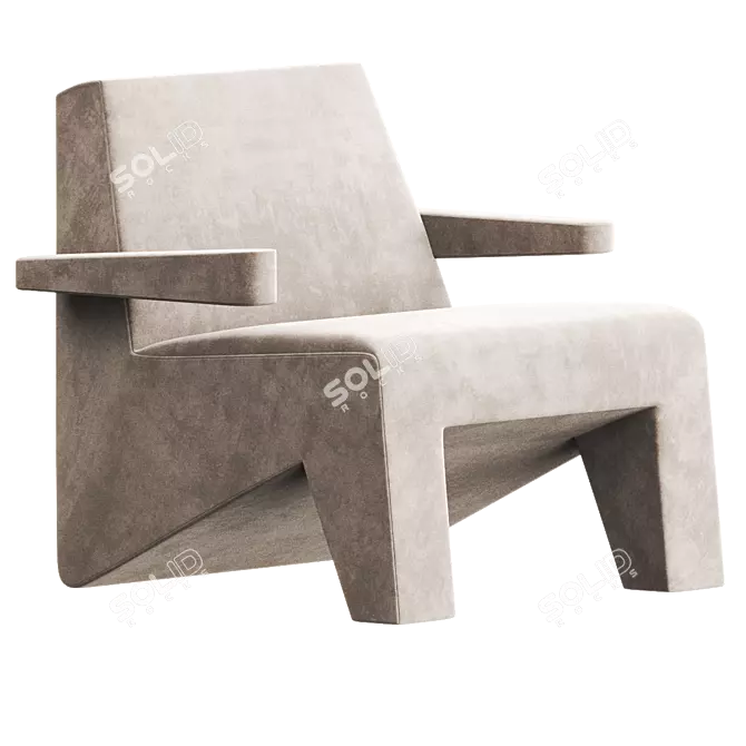 CUBIC Easy Chair: Modern Comfort and Style 3D model image 2