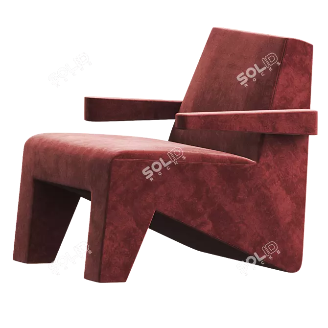 CUBIC Easy Chair: Modern Comfort and Style 3D model image 5