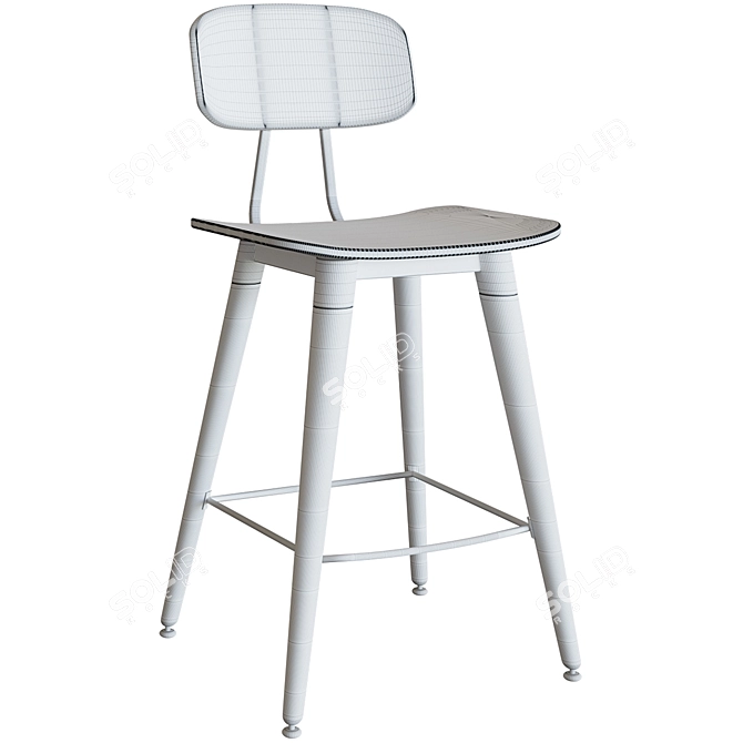 Wooddi Group Lao Bar Stool: Stylish and Comfortable 3D model image 3