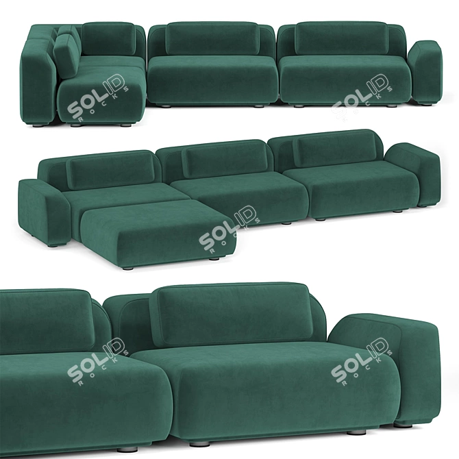 Modern Elegance: Rove Concepts Boden Sofa 3D model image 2