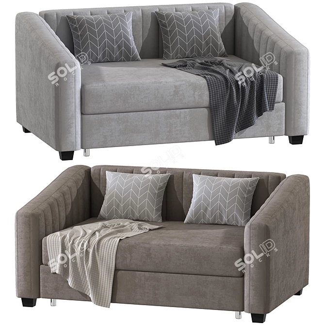 Modern Convertible Sofa Otto 3D model image 1