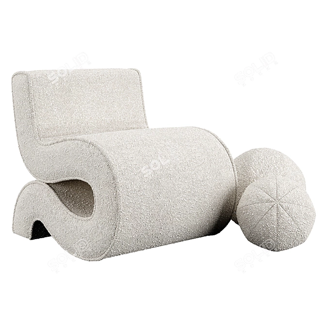 Eichholtz Chear Bond: Stylish Chair with Cushions 3D model image 2