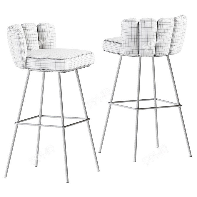 Contemporary GAIA Barstool 56x58xH107cm 3D model image 6