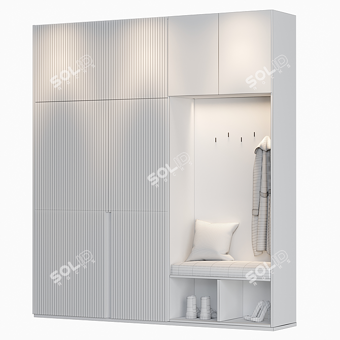 Modern Hallway Console Table 3D model image 4