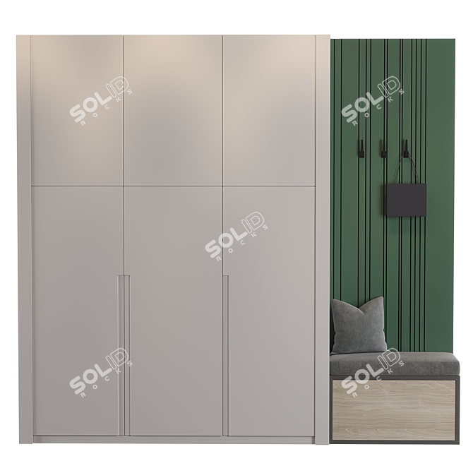 Hallway_33: Modern Stylish Entryway 3D model image 1