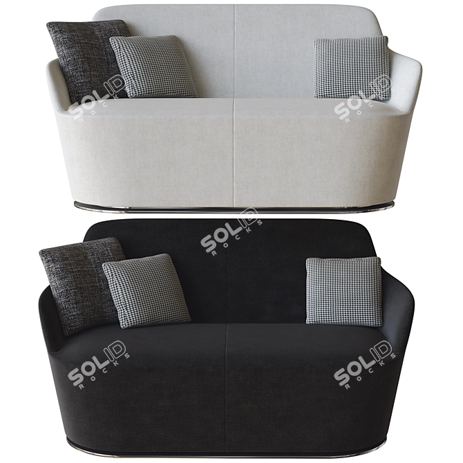 Elegant Harbor Sofa: B&B Italia 3D model image 3