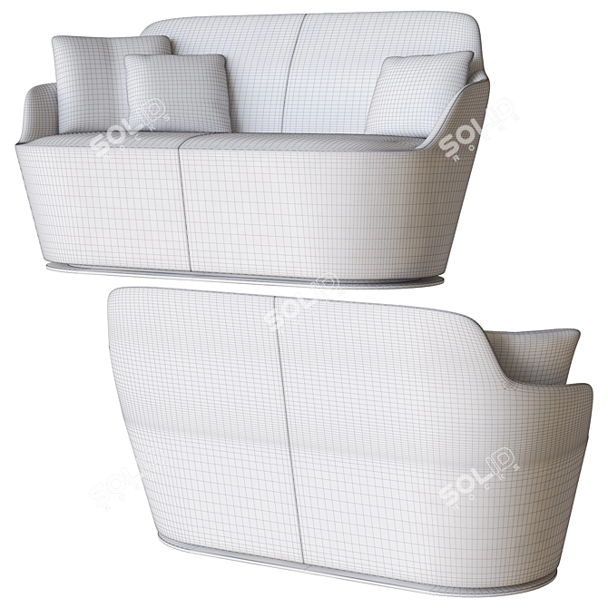 Elegant Harbor Sofa: B&B Italia 3D model image 4