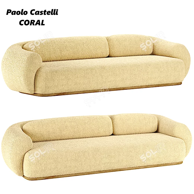 Paolo Castelli Coral: Cloud-Like Comfort 3D model image 1