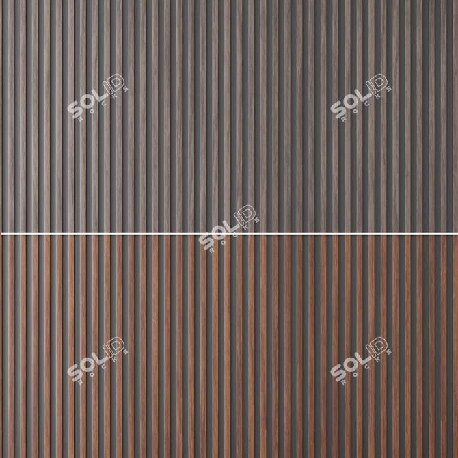 Minimalist Wave Wall Panels 3D model image 2