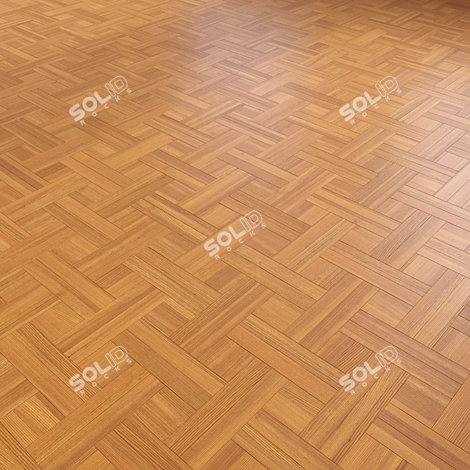 Elegant Parquet Flooring 3D model image 2