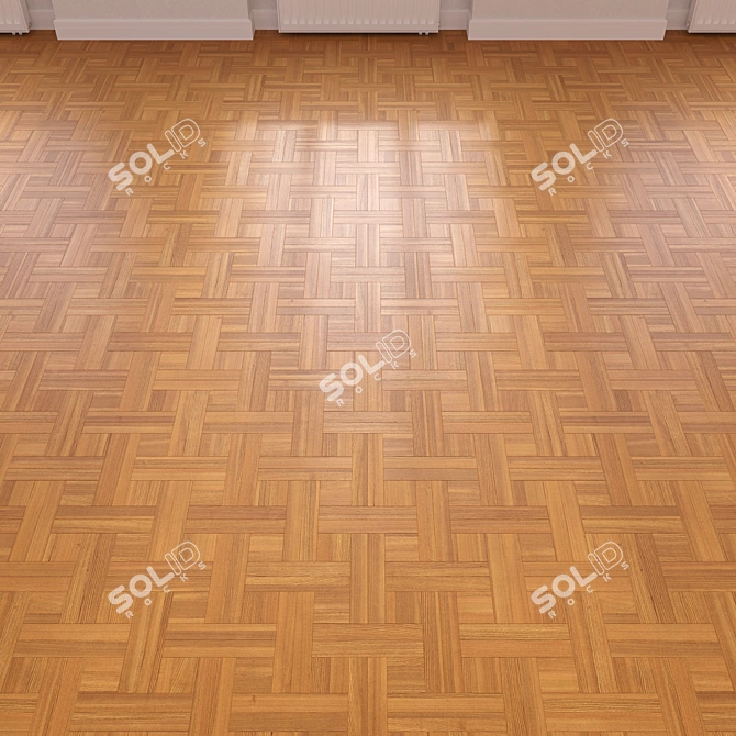 Elegant Parquet Flooring 3D model image 4