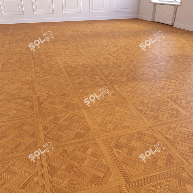 Elegant Parquet Flooring 3D model image 5