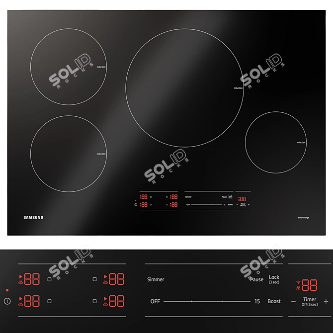 Sleek Samsung Kitchen Set 3D model image 3