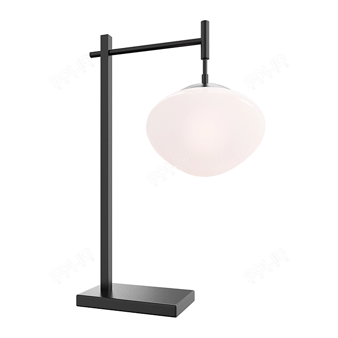 Elegant Callahan Glass Table Lamp 3D model image 1