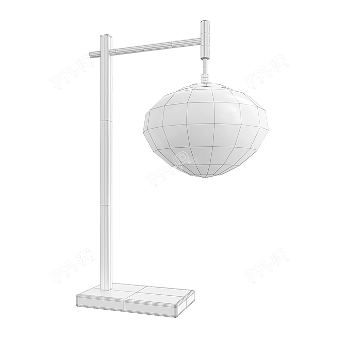 Elegant Callahan Glass Table Lamp 3D model image 2