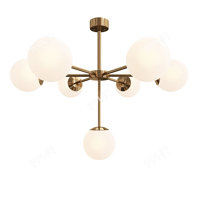 Spherical Shade Chandelier: High-Quality Illumination at Its Finest 3D model image 1