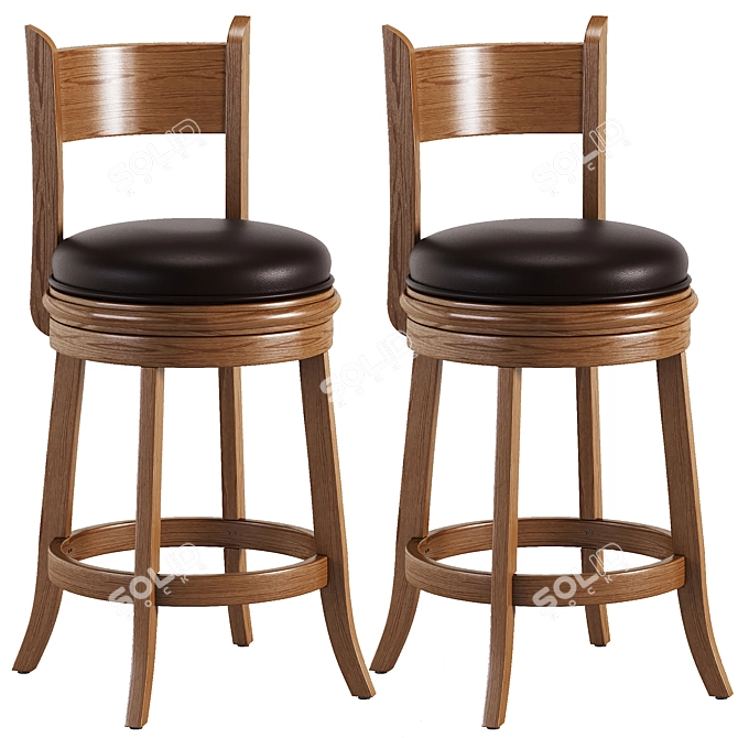 Boraam Augusta Bar Chair: Stylish and Sturdy Seating 3D model image 1