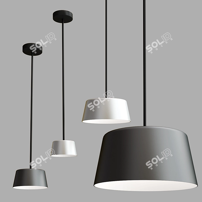 Sleek Pendant Light: TUBE By Vibia 3D model image 2